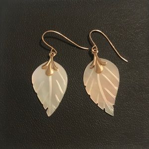 Mother of Pearl Leaf Earrings